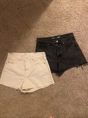 Old Navy Women's Denim Shorts Duo — Black and Cream